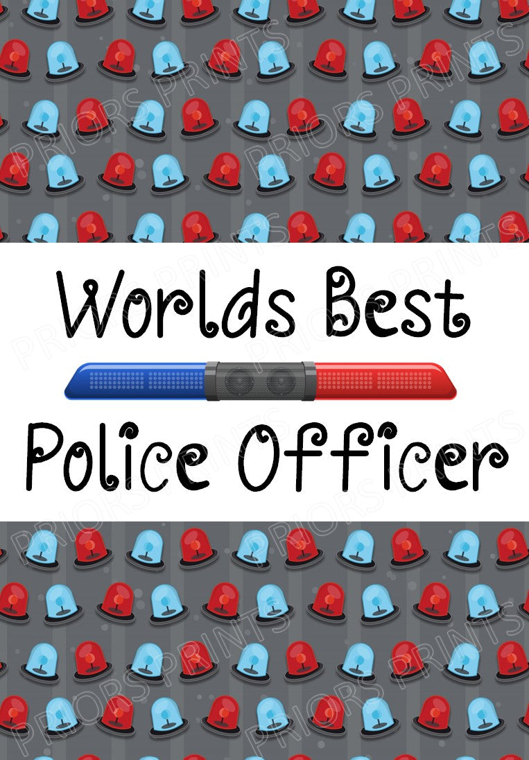 Worlds Best Police Roles Chocolate Bar Wrappers