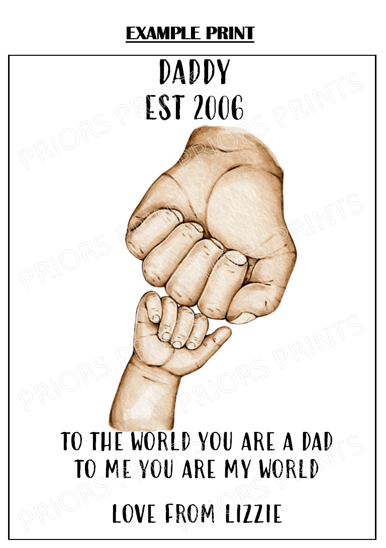 Fist Bump Family Personalised Print