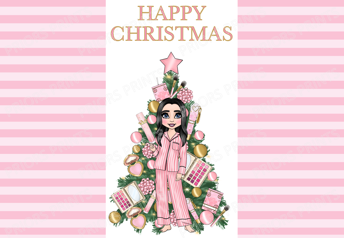 Christmas Dolly Personalised Make up Chocolate Bar Wrappers