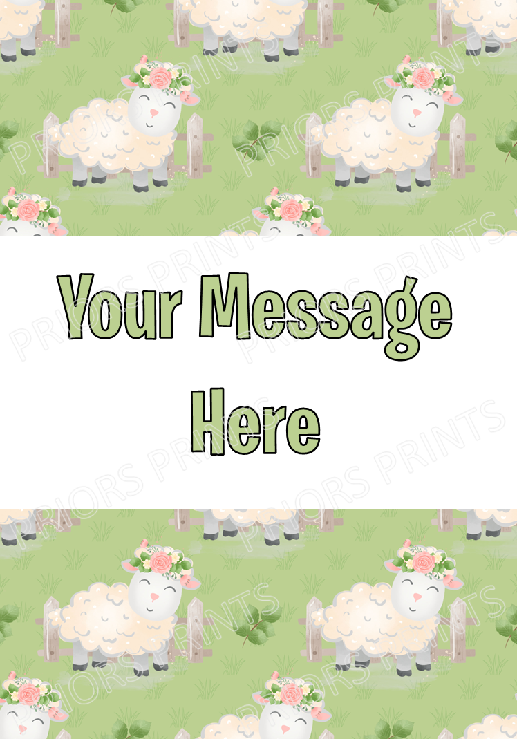 Farm Pastel Personalised Chocolate Bar Wrappers