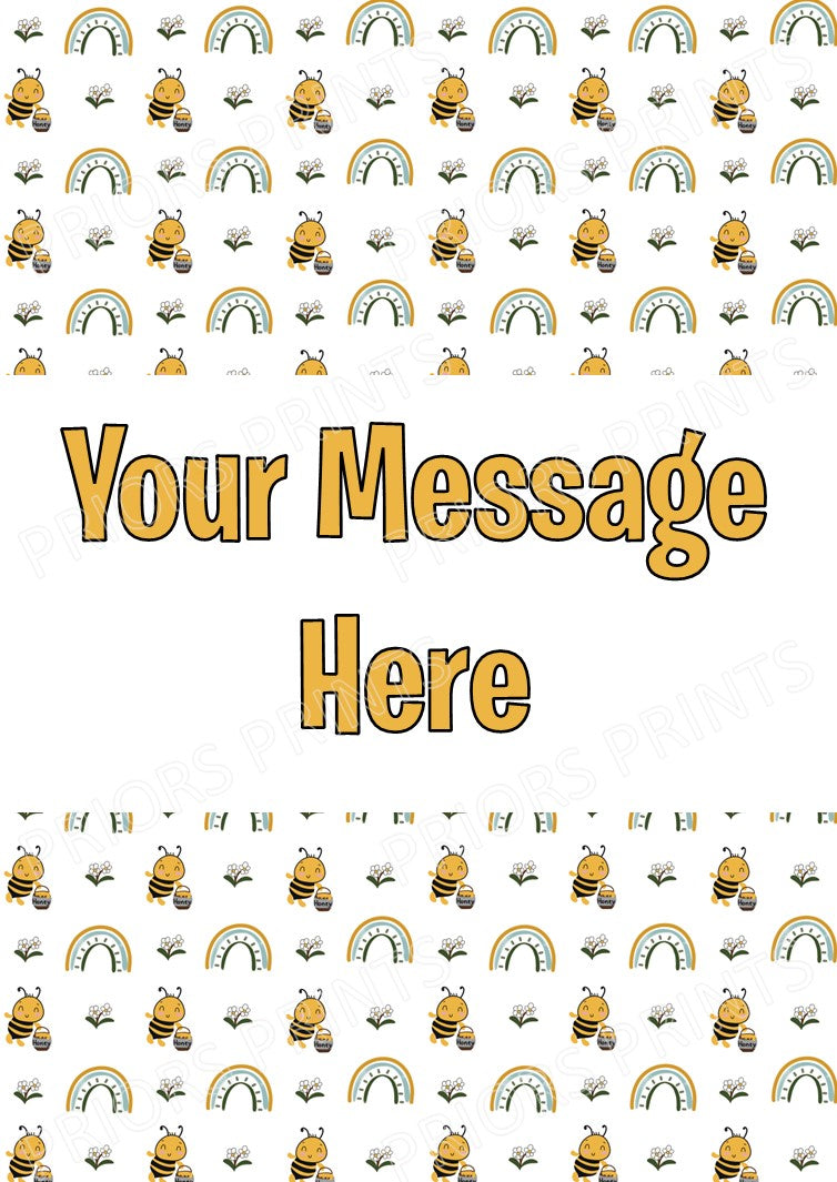 Bee Personalised Chocolate Bar Wrappers