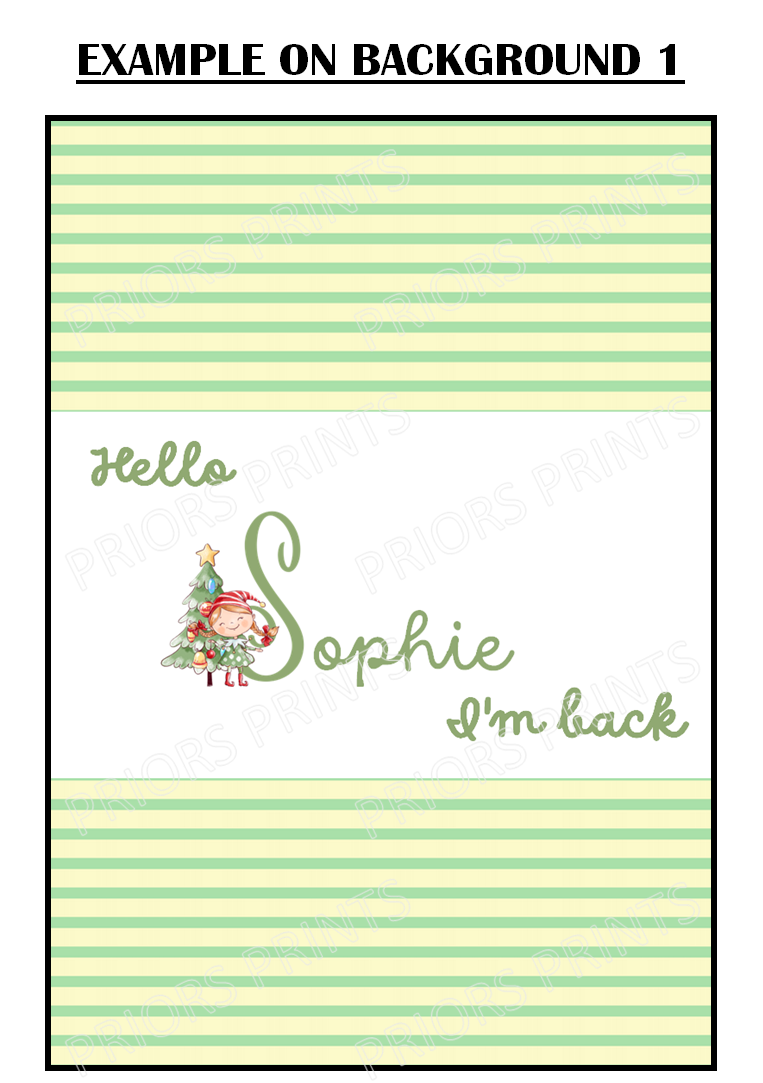 Elf I'm Back Christmas Chocolate Bar Wrapper