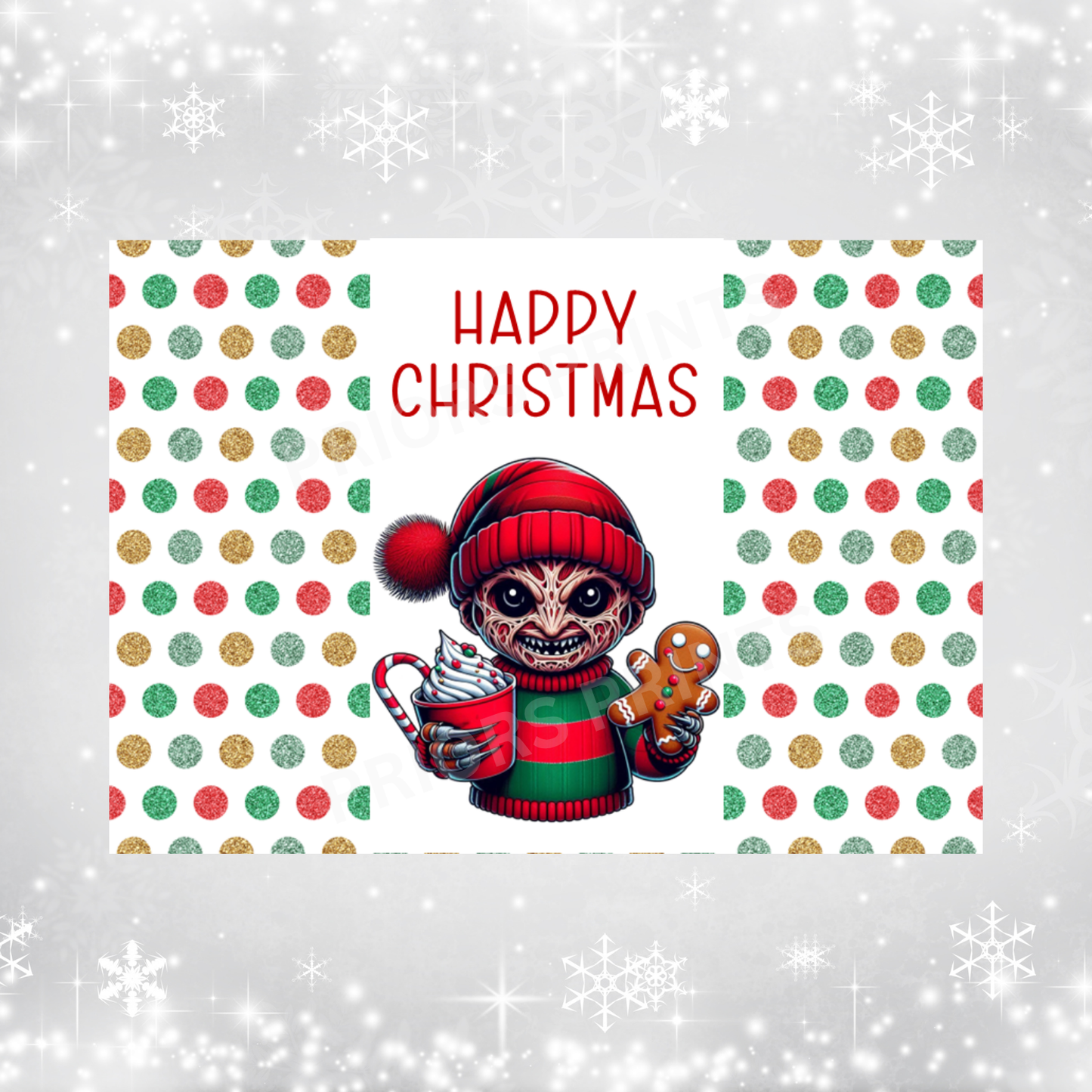 Cute Character Christmas Chocolate Bar Wrapper