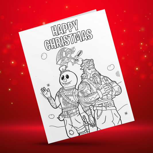 Colour Your Own Fortnite Christmas Card