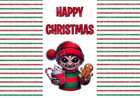 Freddy Krueger Christmas Chocolate Bar Wrappers