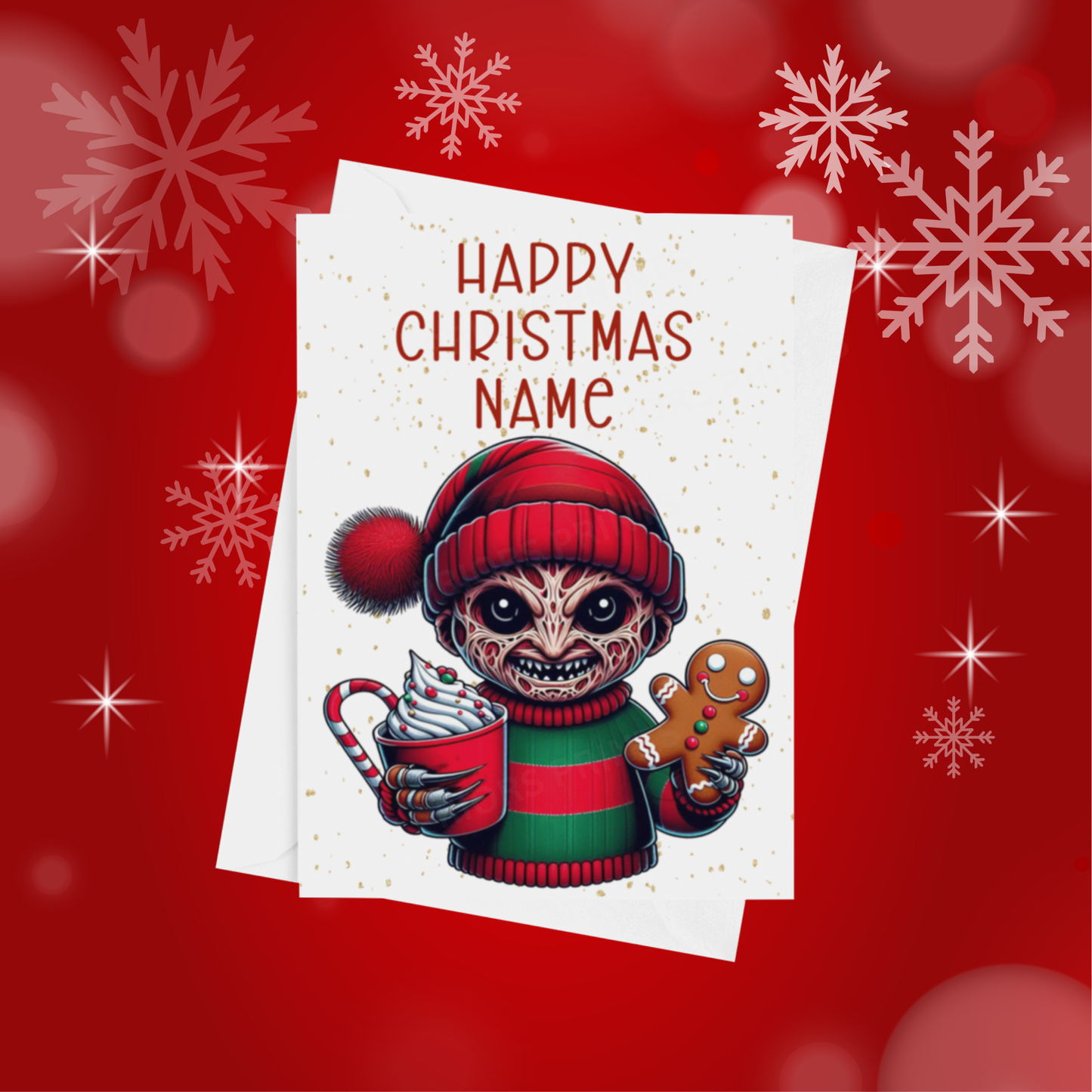Cute Character Personalised Christmas Card