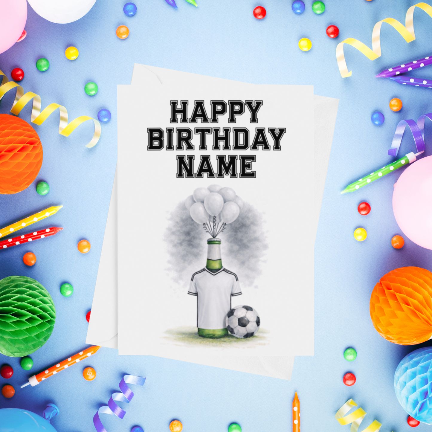 Football Team Beer Bottles Personalised Birthday Card (Premier League Teams)