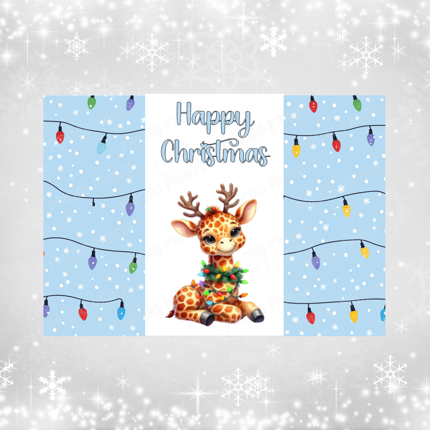 Cute Animals Christmas Chocolate Bar Wrapper