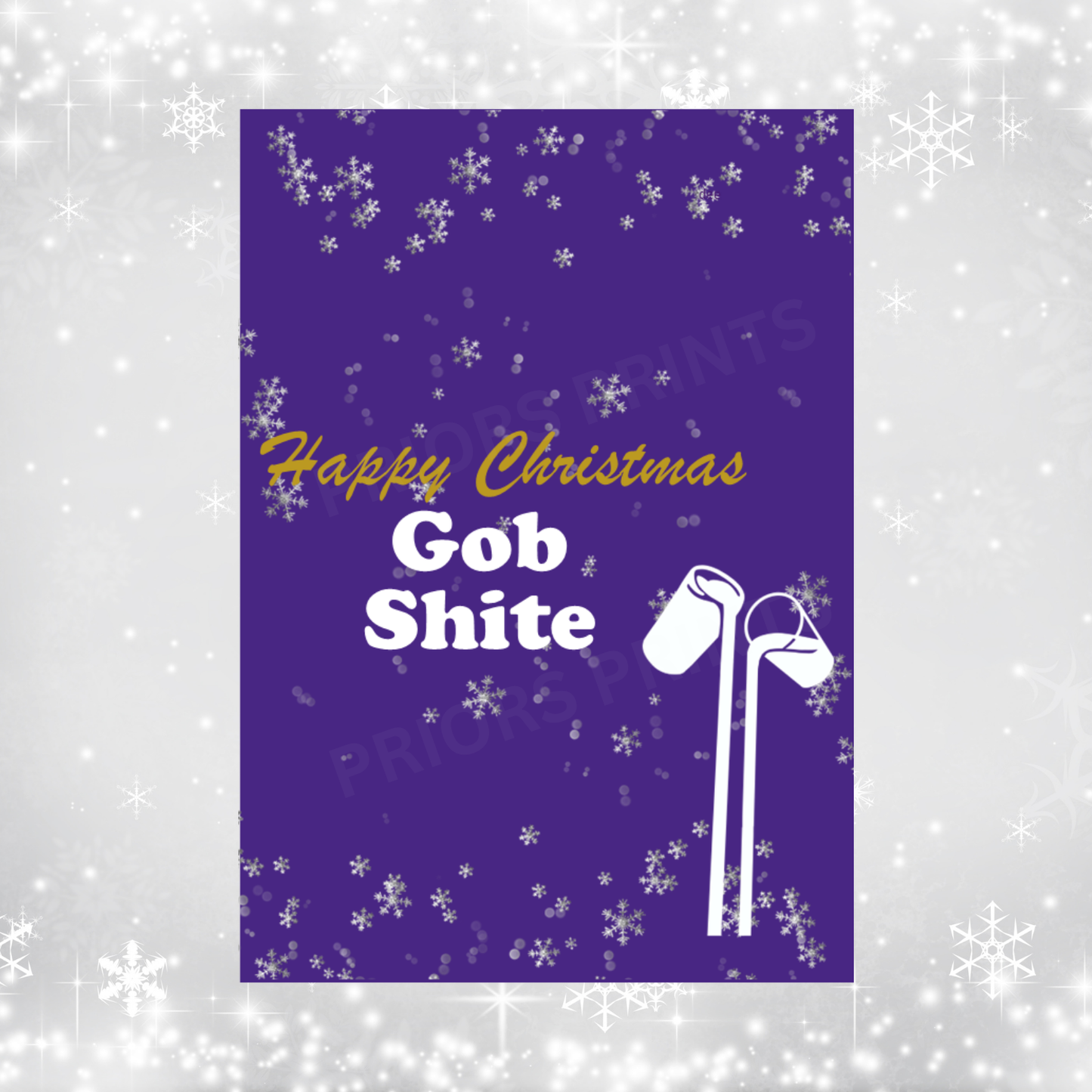 Cadburys Dairy Milk Christmas Chocolate Bar Wrapper with Swear Words