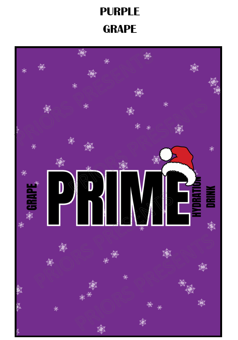 Prime Christmas Chocolate Bar Wrappers