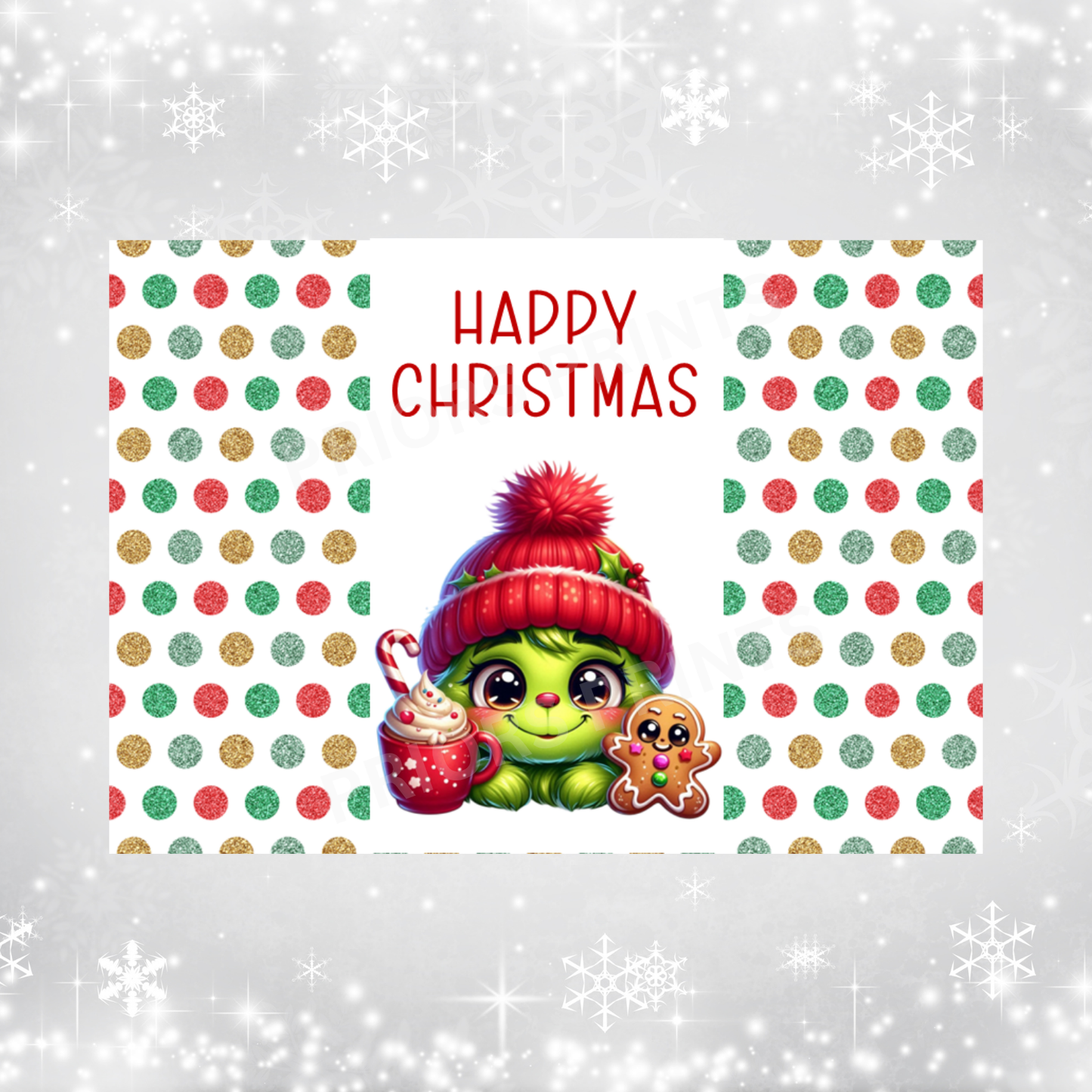 Cute Character Christmas Chocolate Bar Wrapper