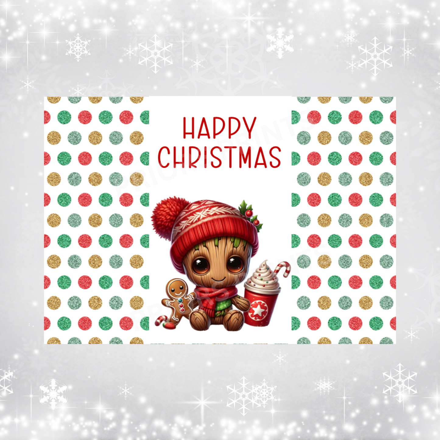 Cute Character Christmas Chocolate Bar Wrapper