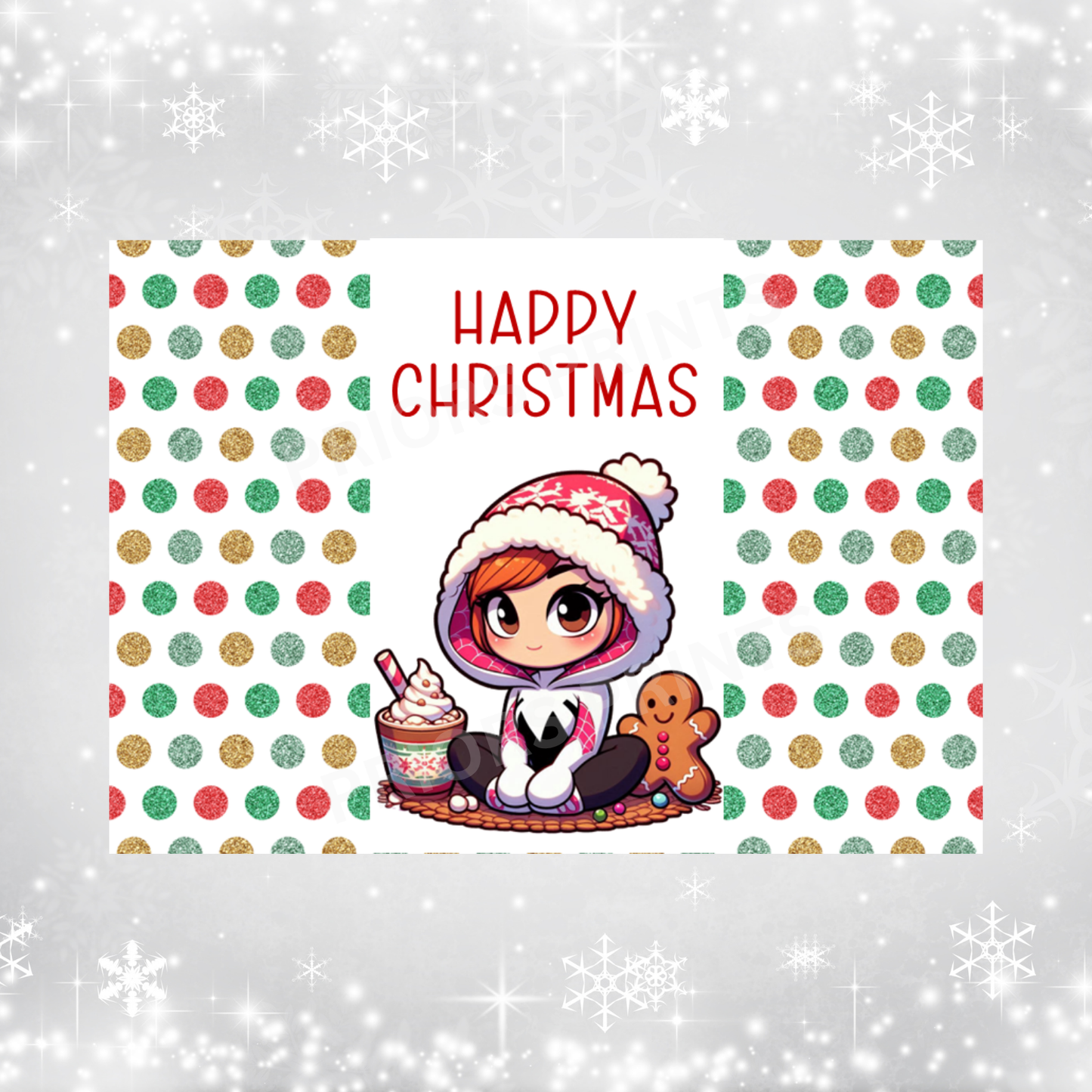 Cute Character Christmas Chocolate Bar Wrapper