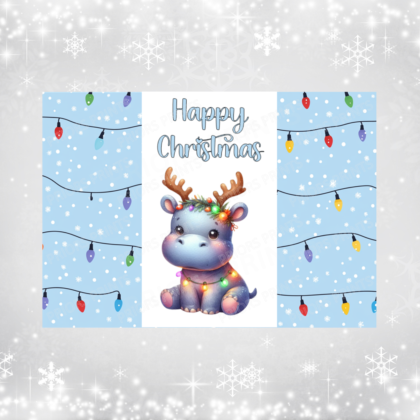 Cute Animals Christmas Chocolate Bar Wrapper