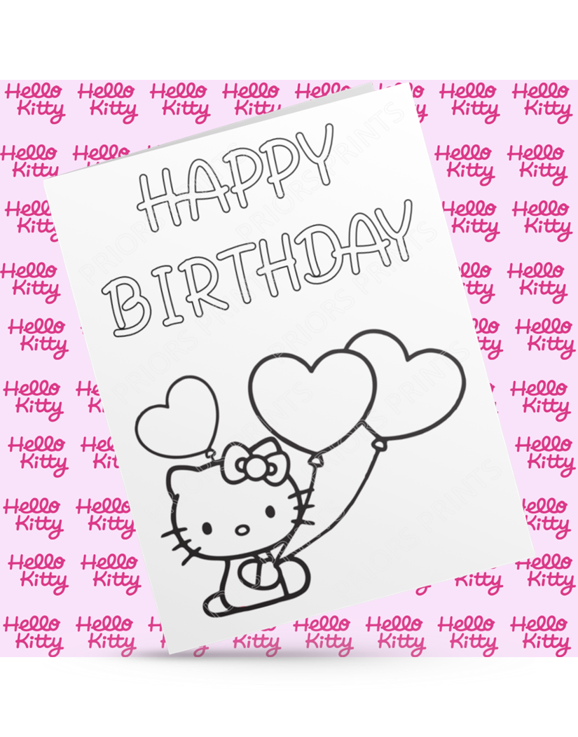 Hello Kitty & Friends- Colour Your Own Birthday Card (Sanrio)
