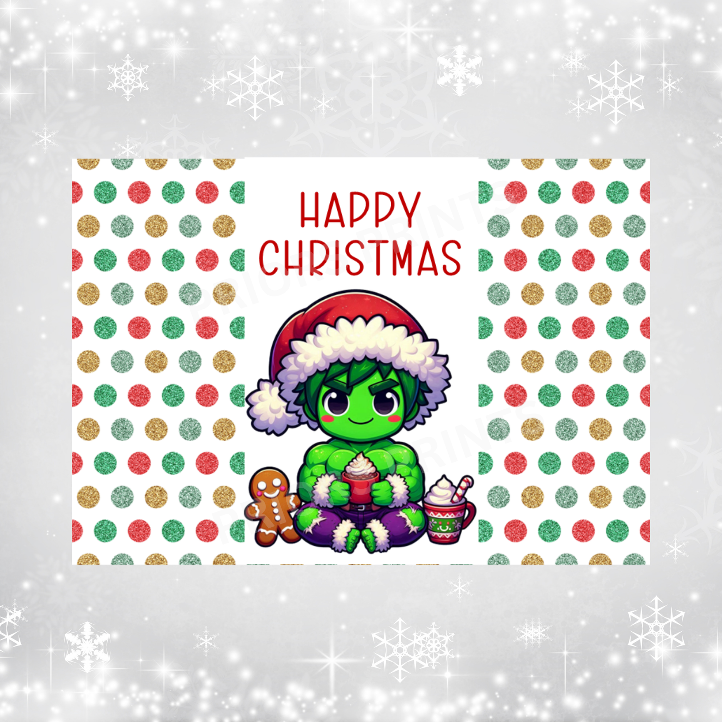 Cute Character Christmas Chocolate Bar Wrapper