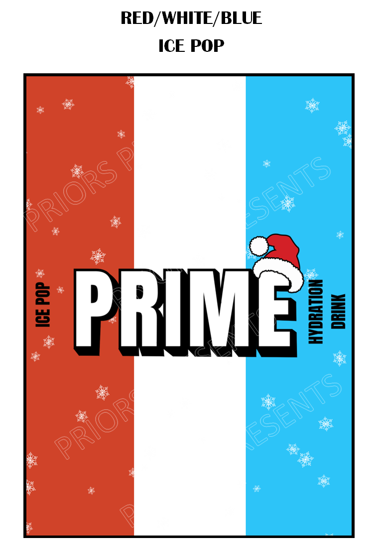 Prime Christmas Chocolate Bar Wrappers