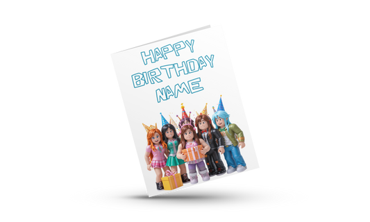 Personalised Roblox Birthday Card