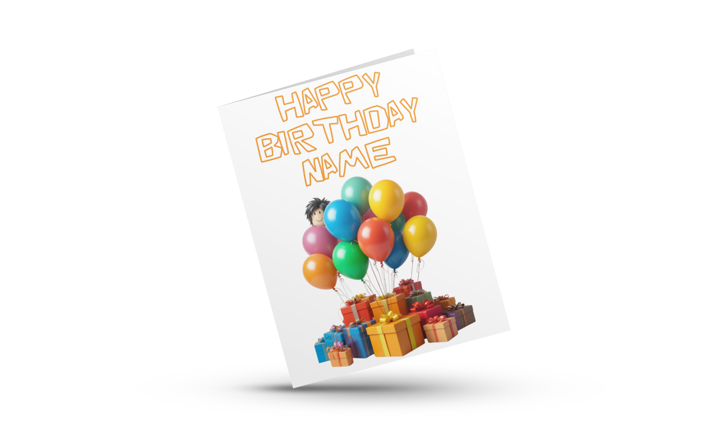 Personalised Roblox Birthday Card