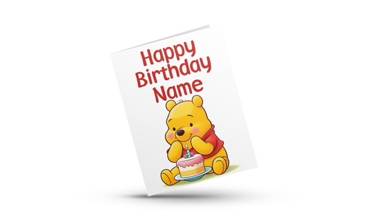 Personalised Winnie The Pooh Birthday Card I Pooh Bear