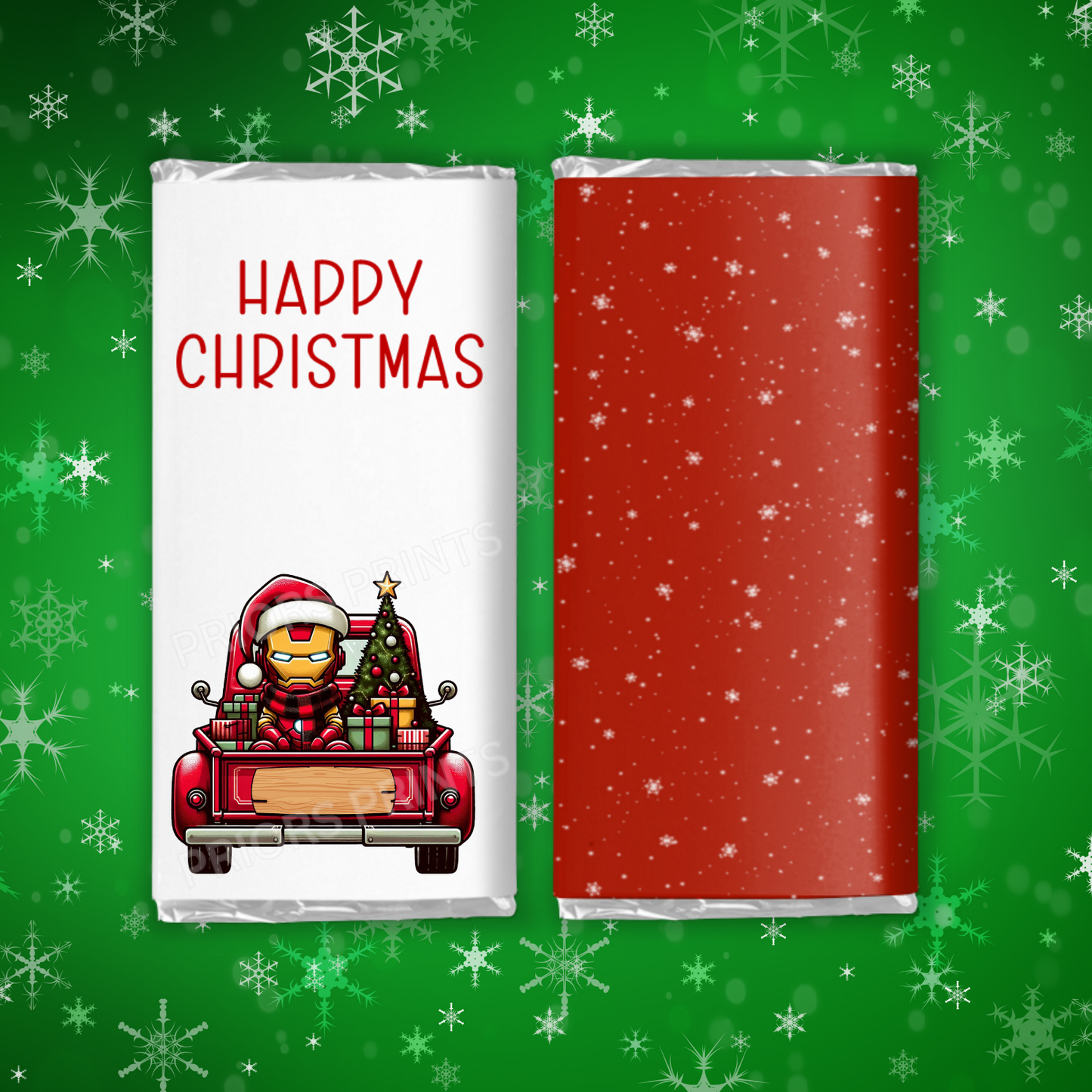 Characters in Truck Christmas Chocolate Bar Wrapper