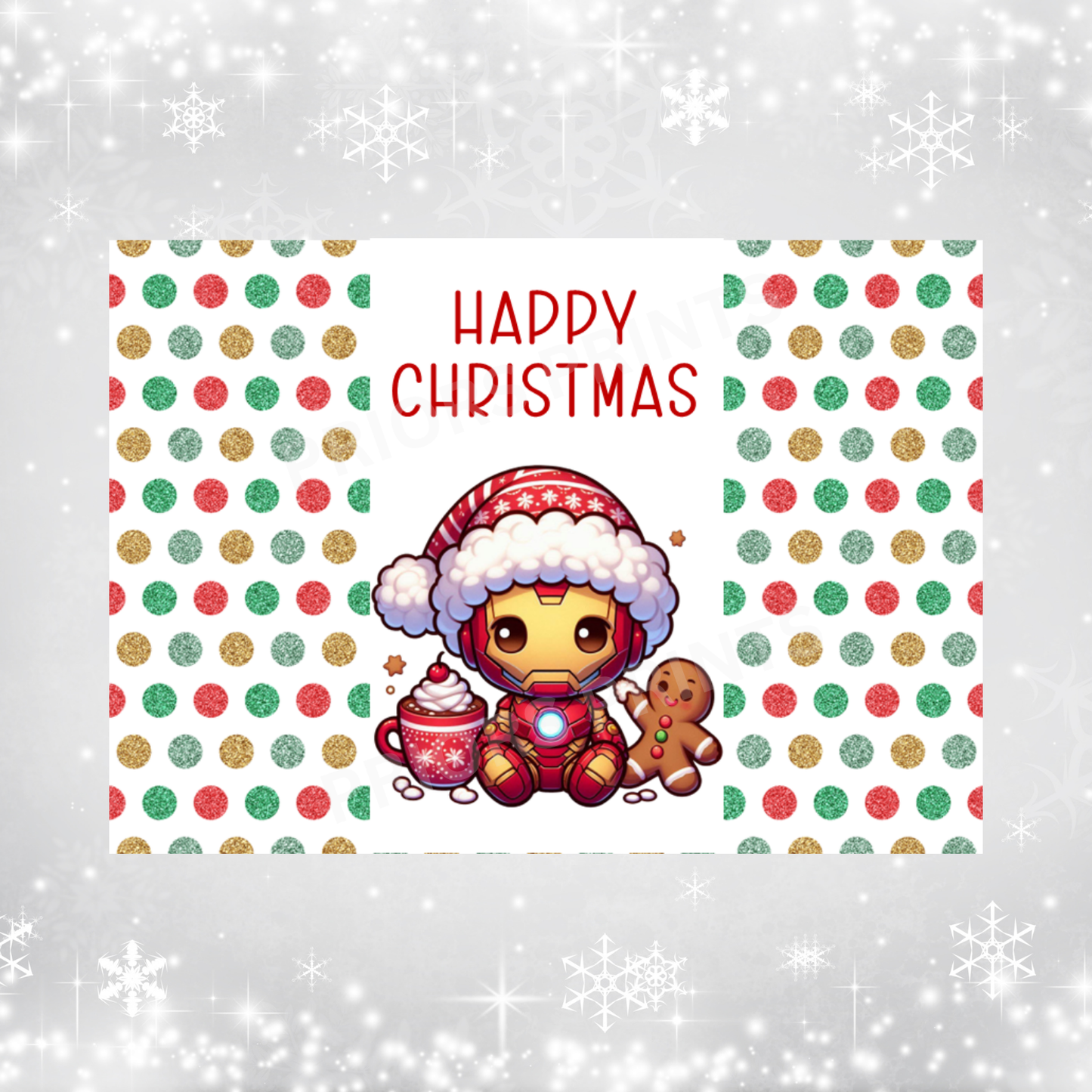 Cute Character Christmas Chocolate Bar Wrapper