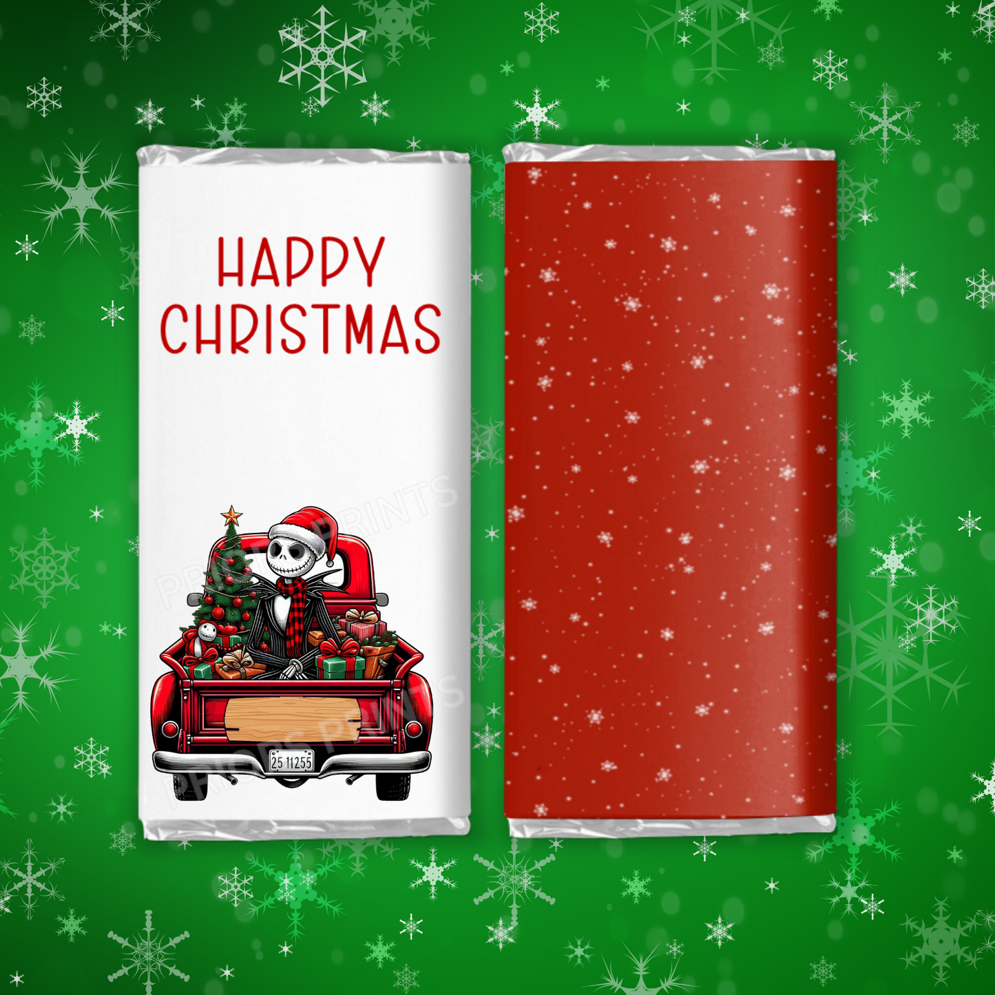 Characters in Truck Christmas Chocolate Bar Wrapper