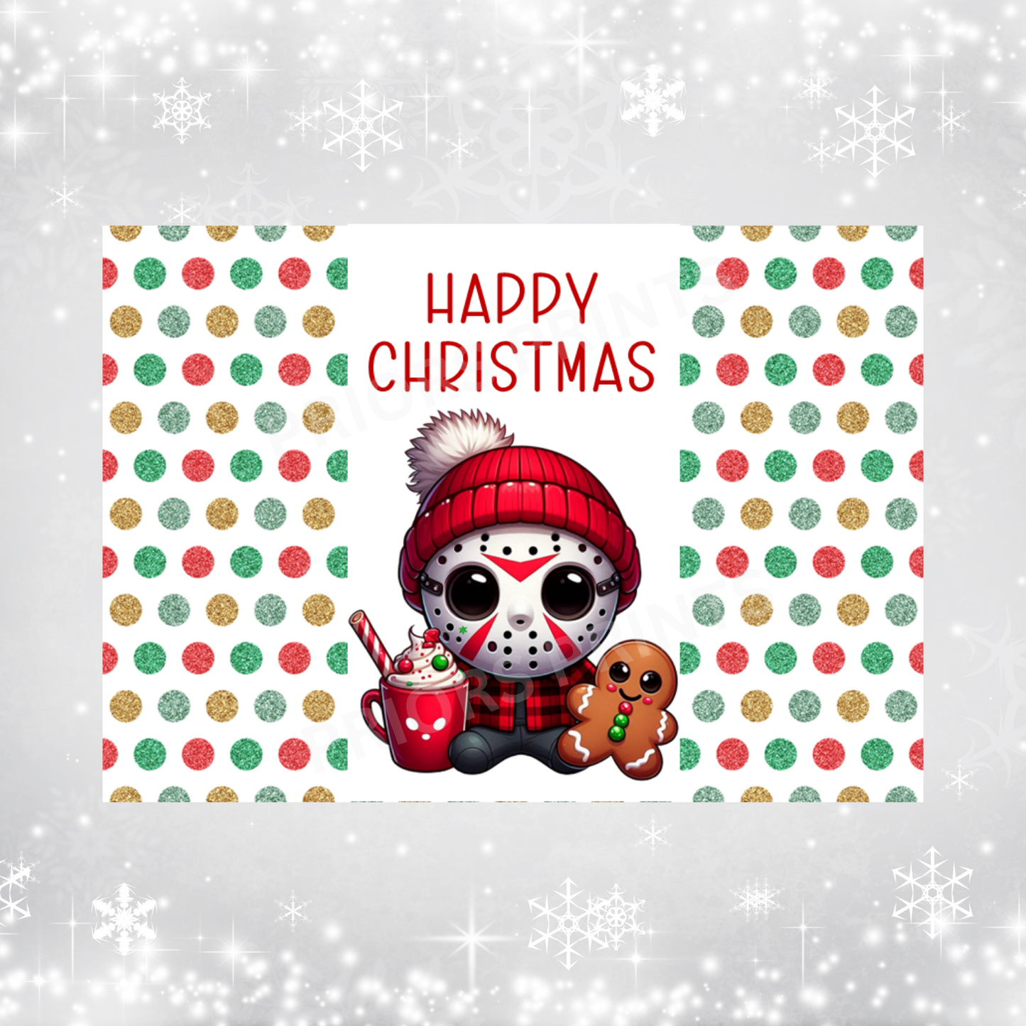 Cute Character Christmas Chocolate Bar Wrapper