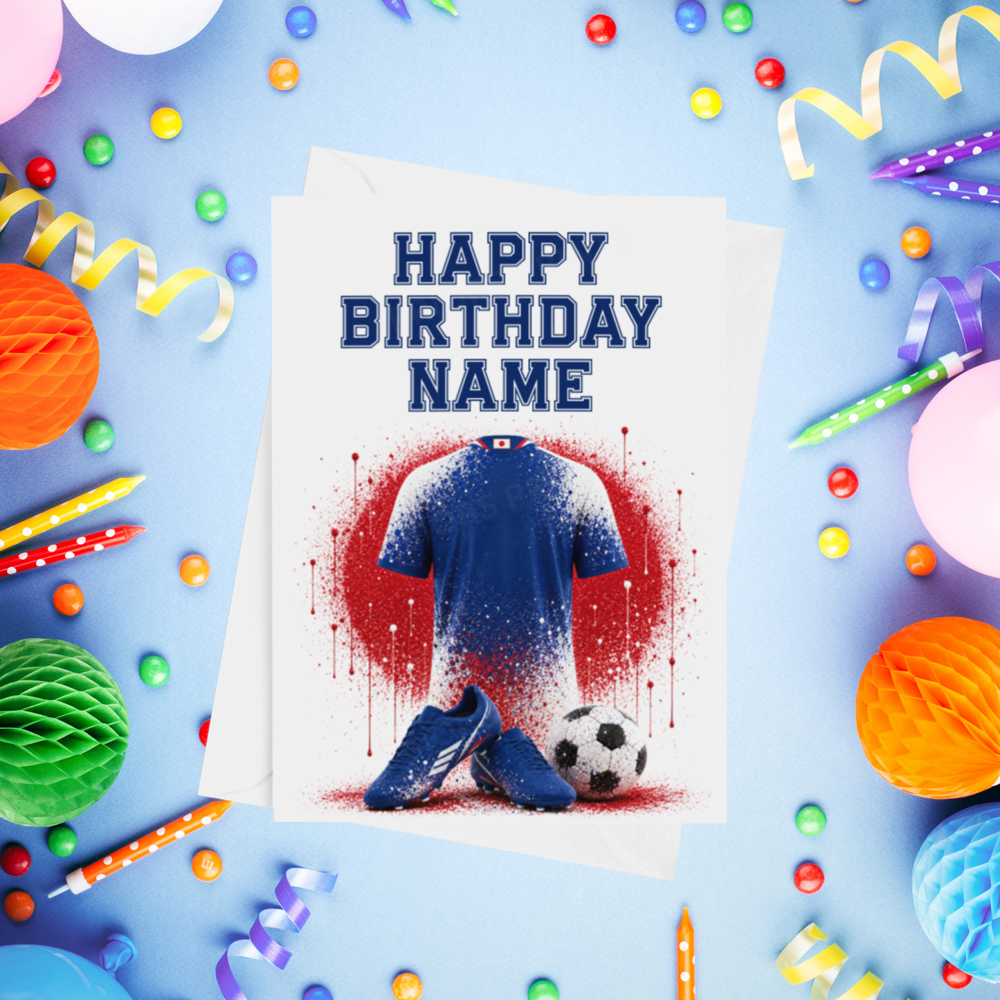 Football Shirts Personalised Birthday Card (World Teams)