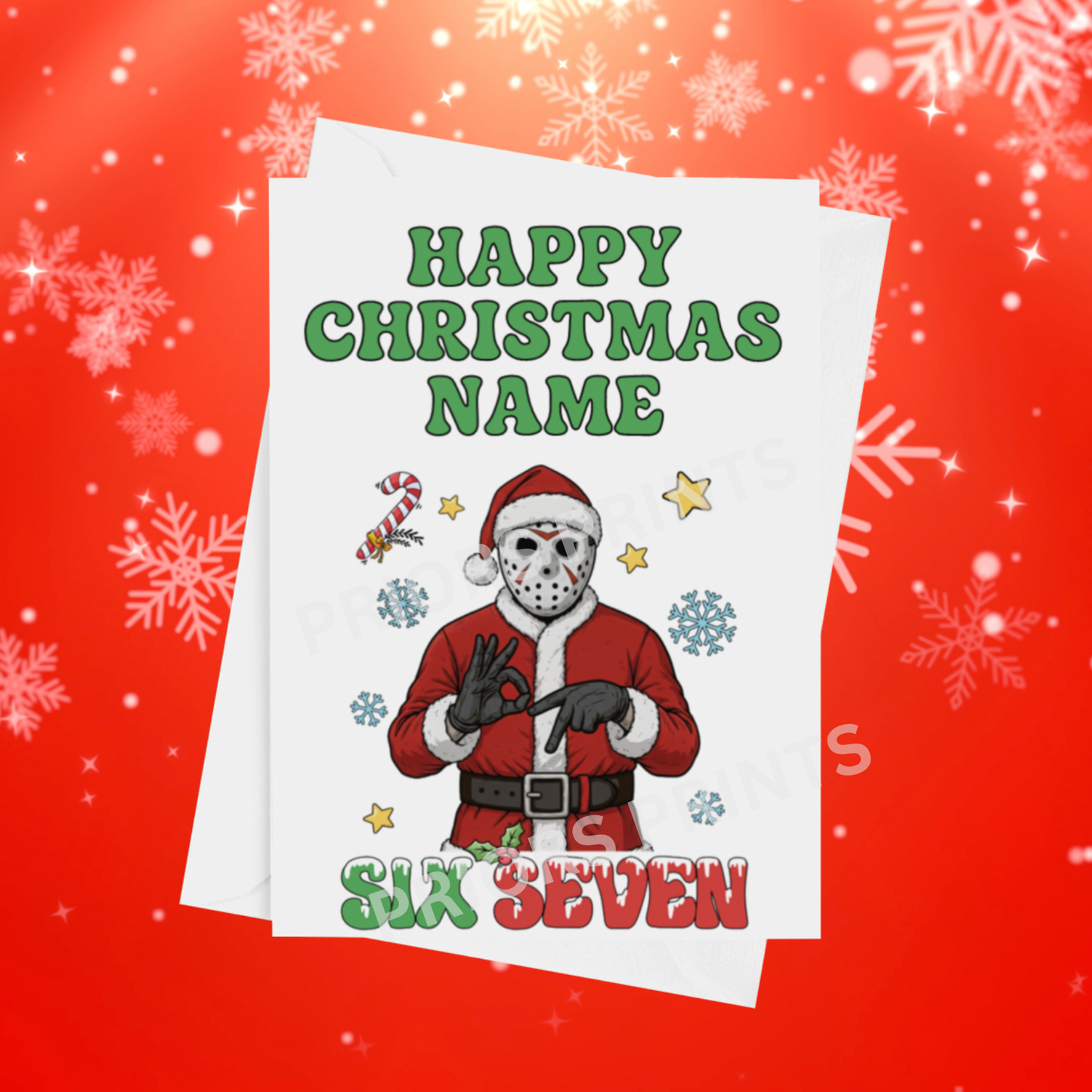 67 Character Personalised Christmas Card