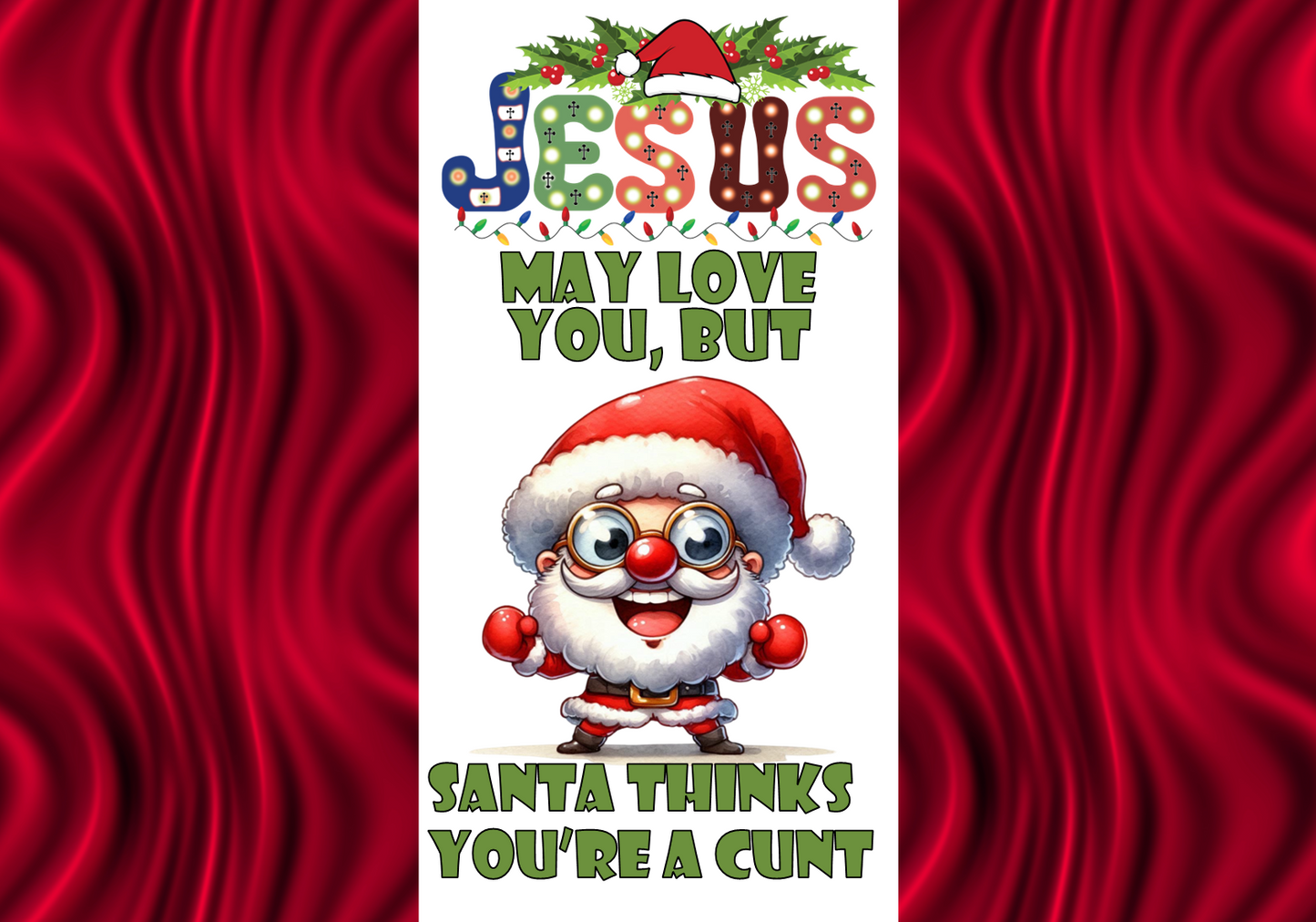 Offensive Christmas Chocolate Bar Wrappers- Jesus