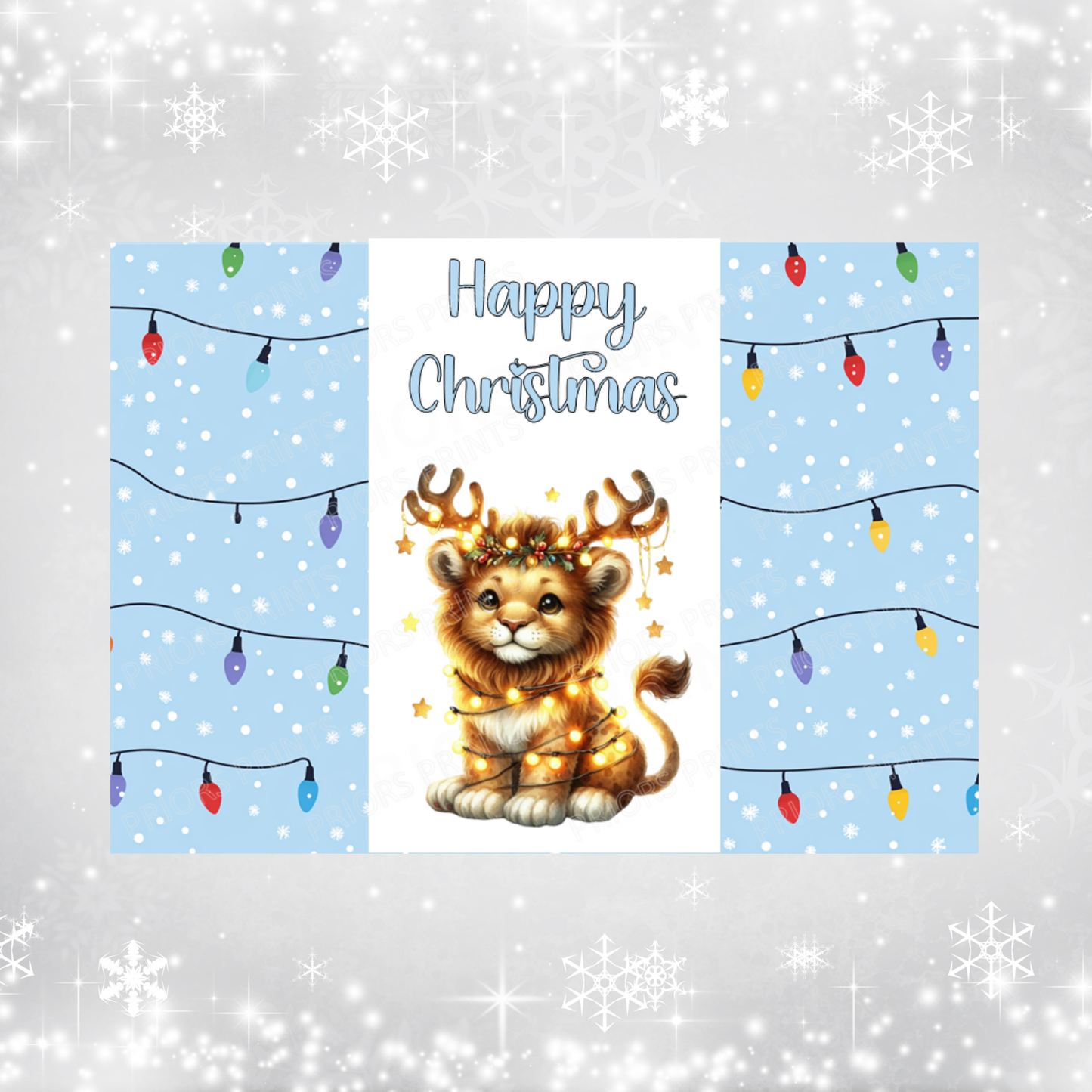 Cute Animals Christmas Chocolate Bar Wrapper