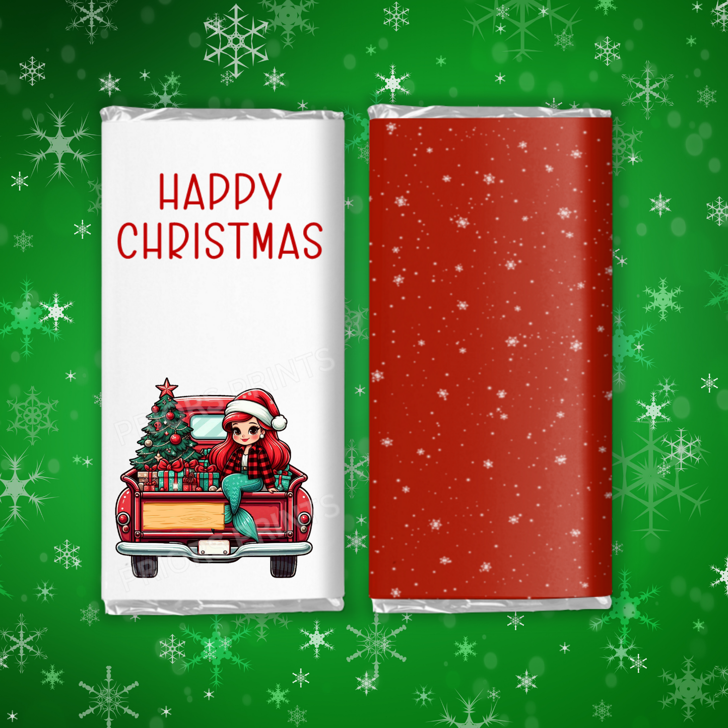 Characters in Truck Christmas Chocolate Bar Wrapper