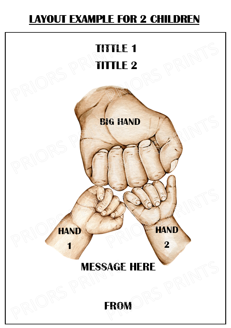 Fist Bump Family Personalised Print