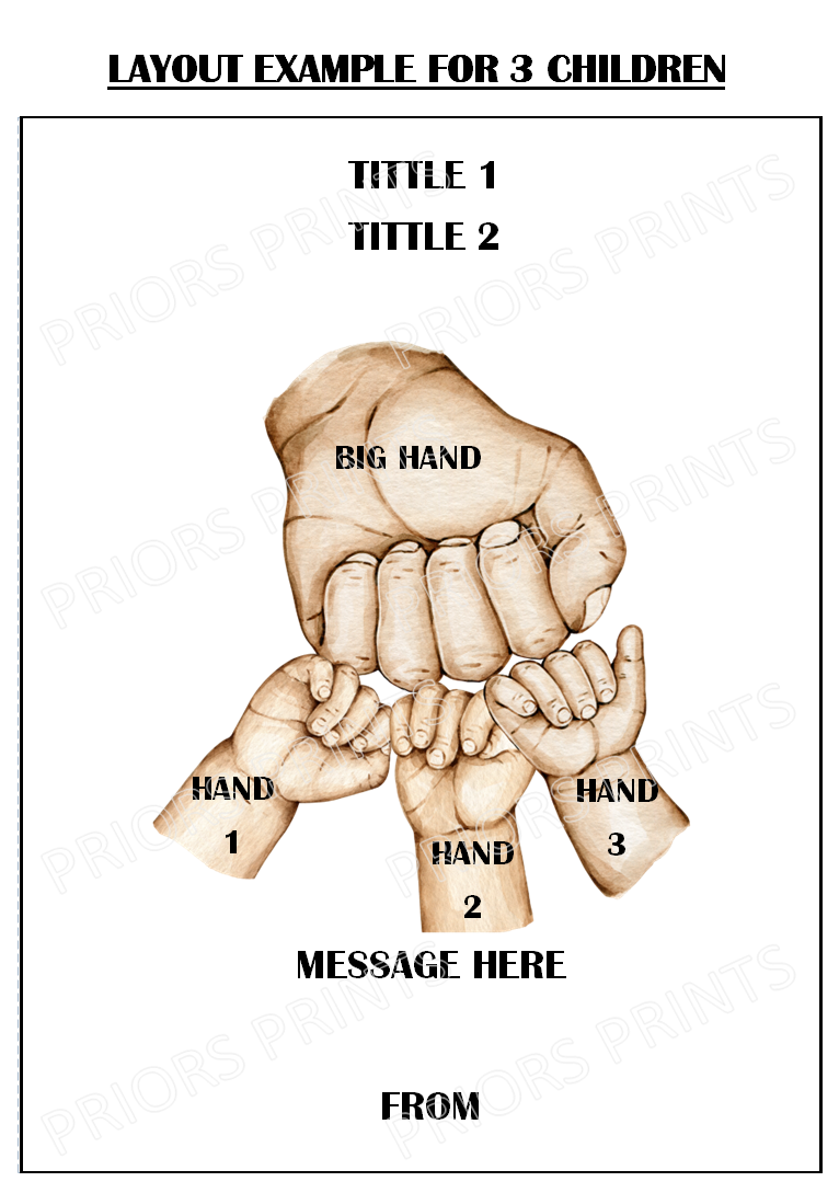 Fist Bump Family Personalised Print