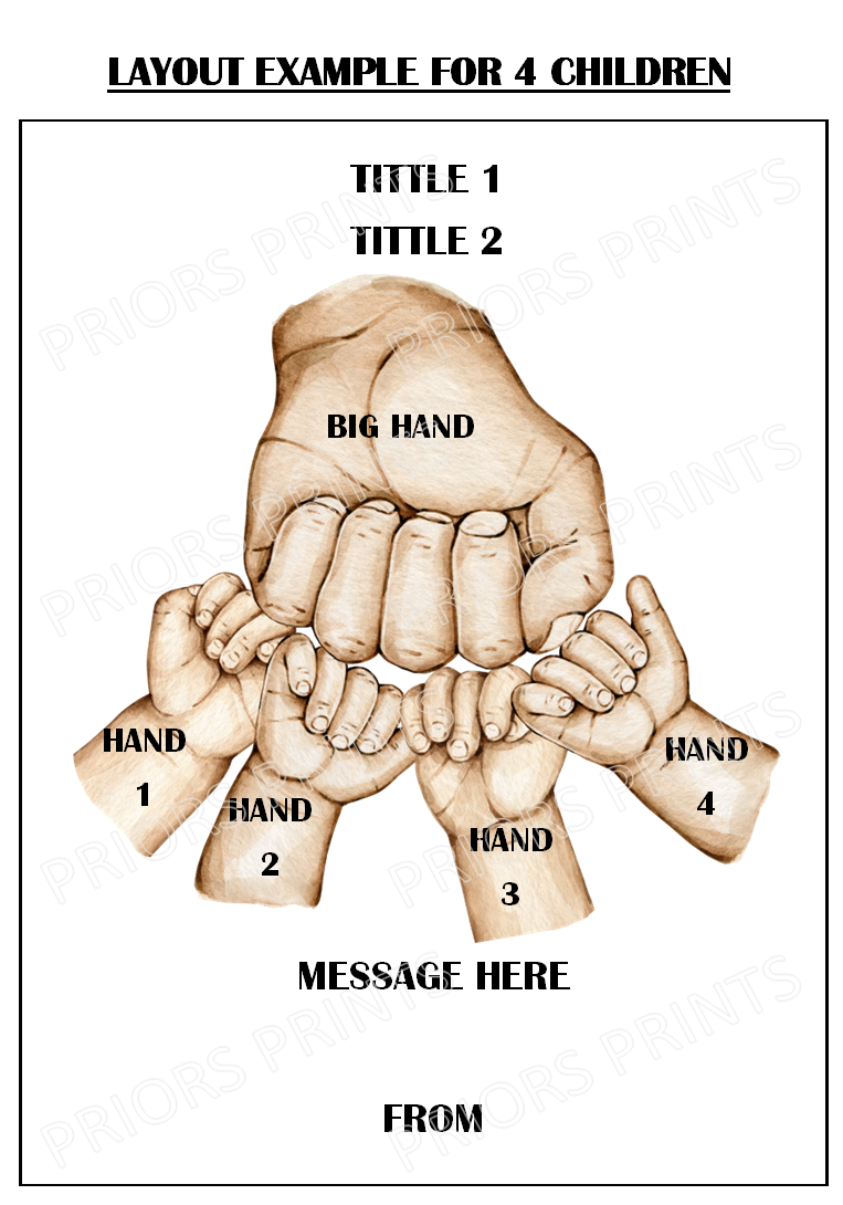 Fist Bump Family Personalised Print