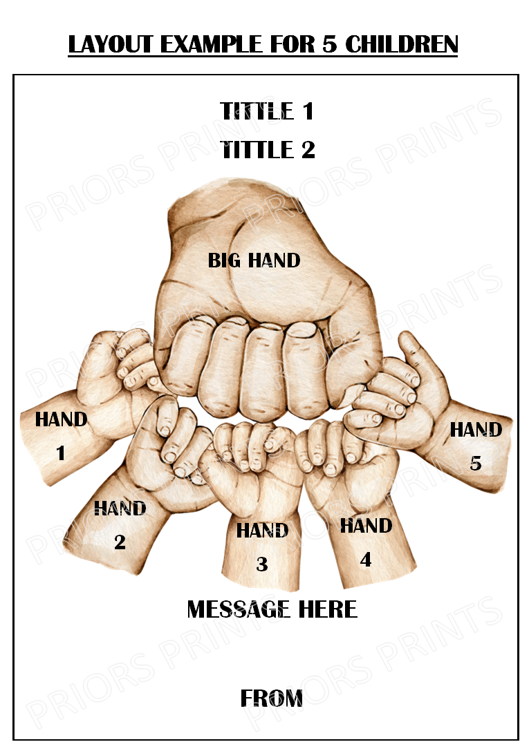 Fist Bump Family Personalised Print