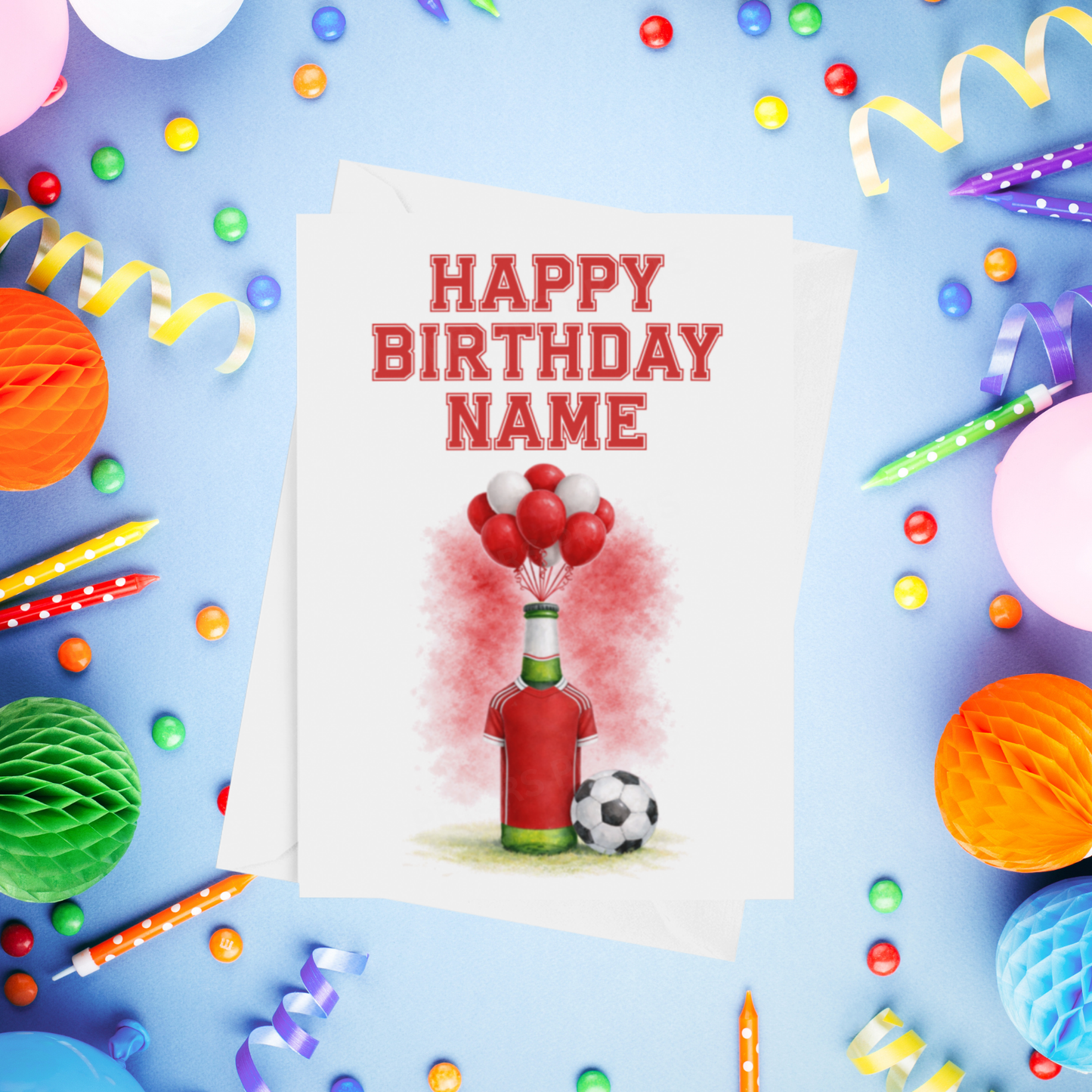 Football Team Beer Bottles Personalised Birthday Card (Premier League Teams)