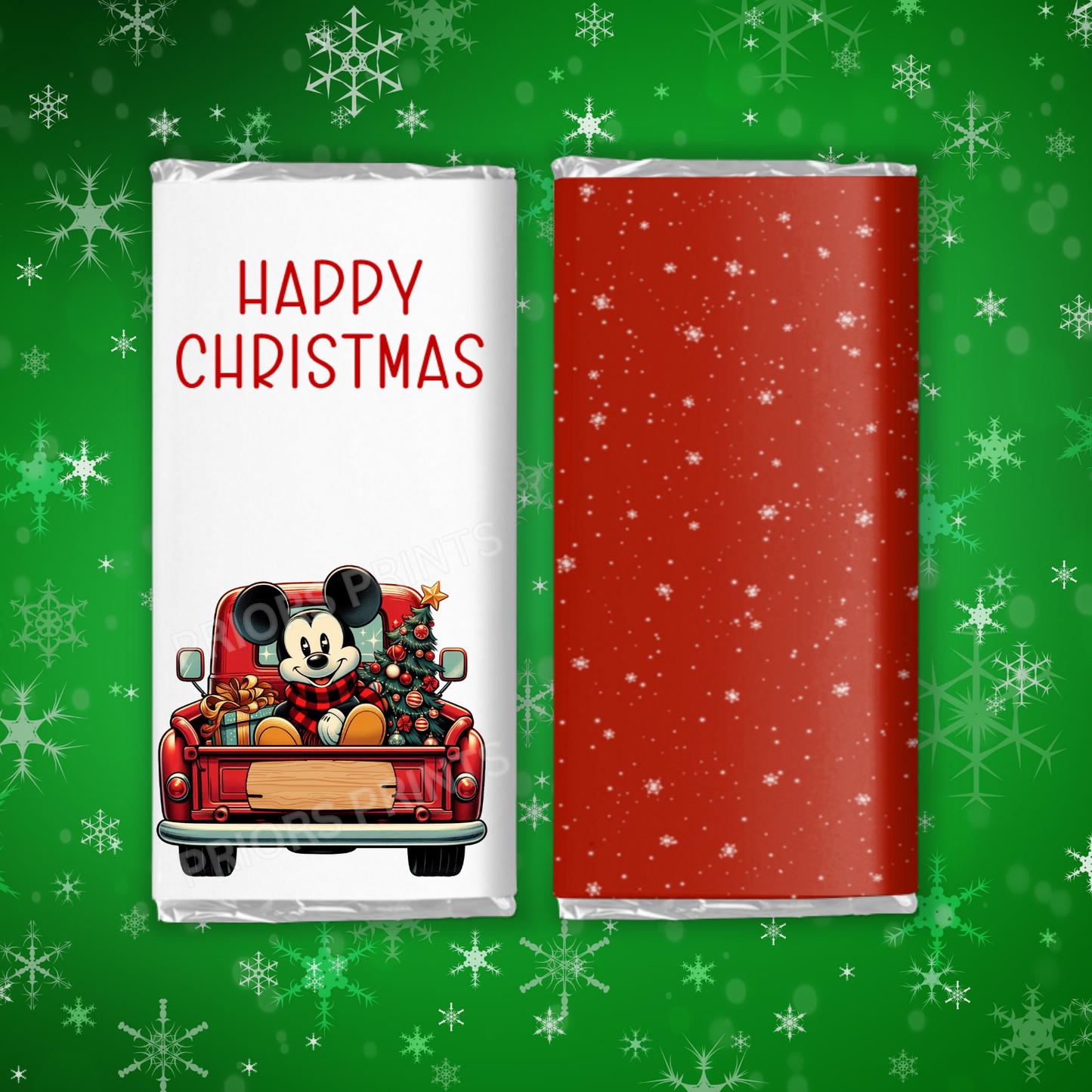 Characters in Truck Christmas Chocolate Bar Wrapper