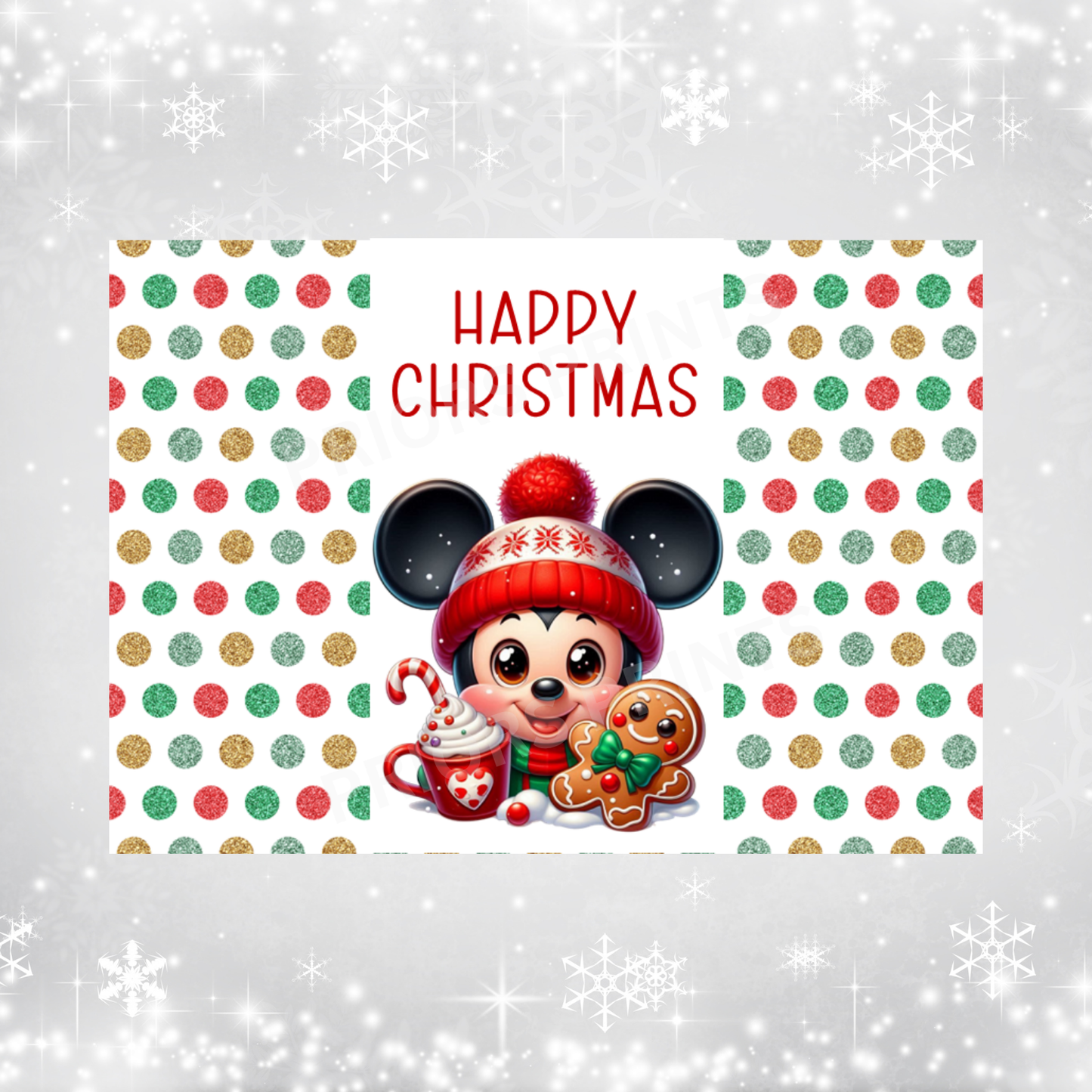 Cute Character Christmas Chocolate Bar Wrapper