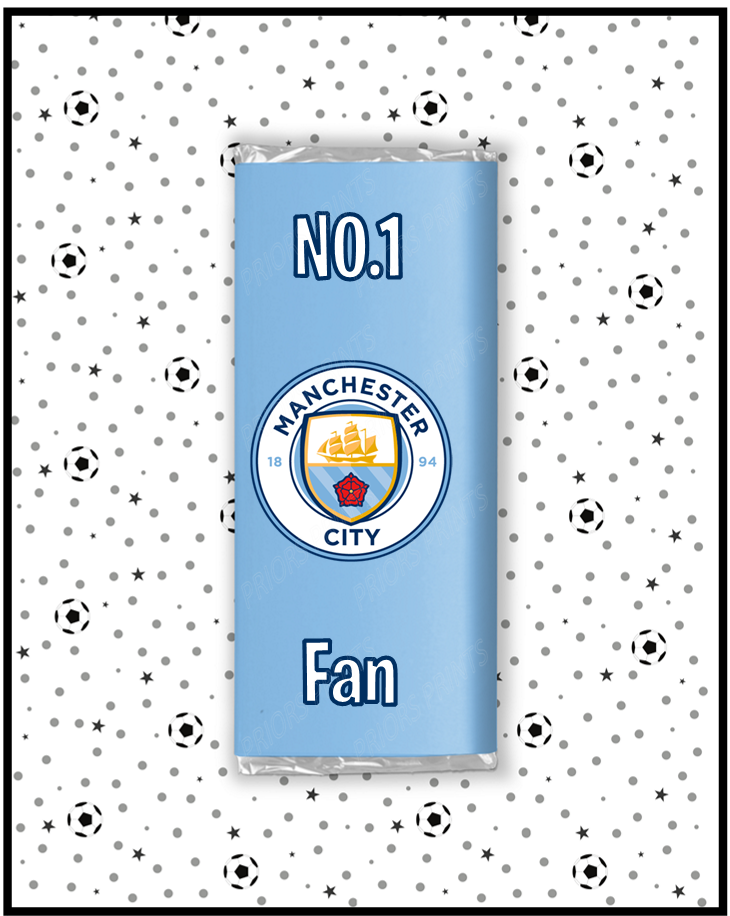 Manchester City Chocolate Bar Wrappers