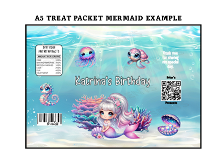 Small Mermaid- Style 2  Treat Packets