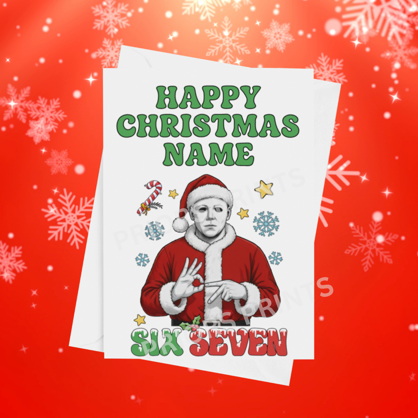 67 Character Personalised Christmas Card
