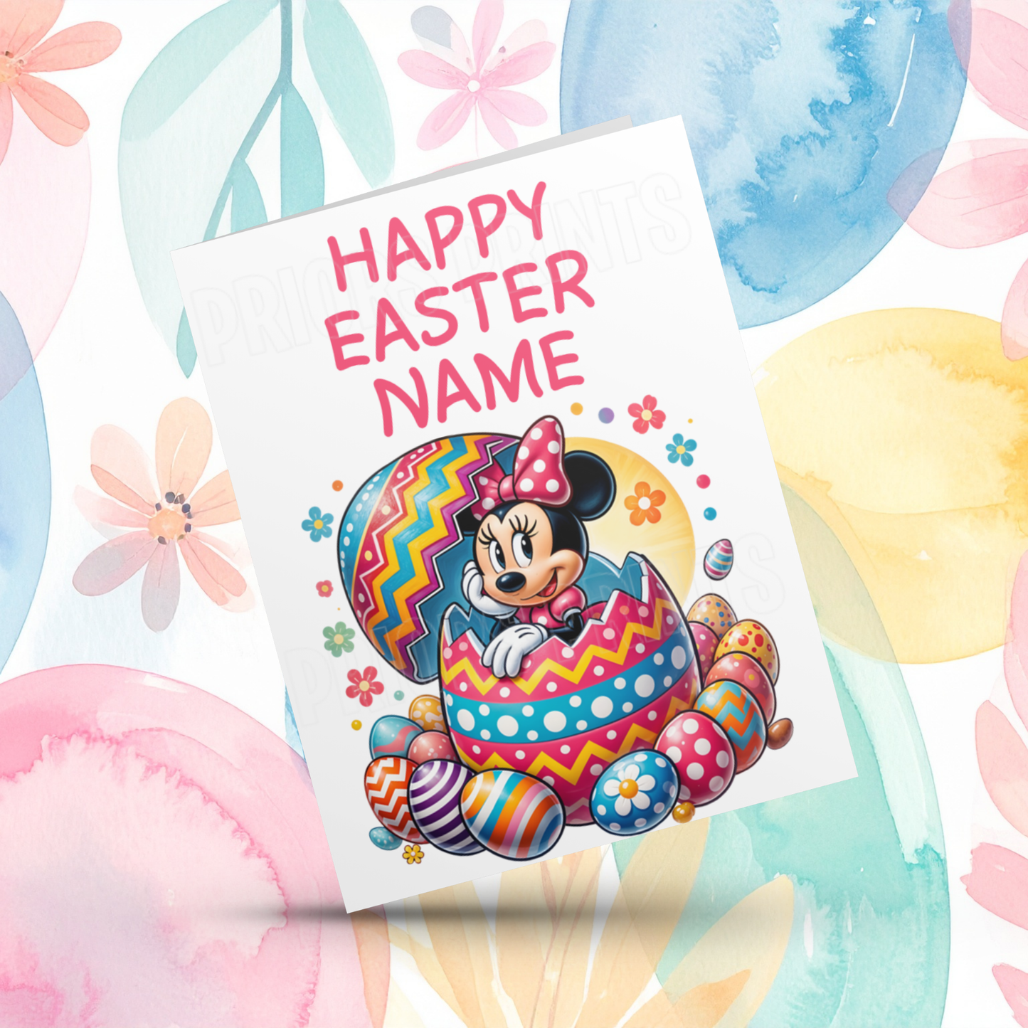Mixed Characters in Easter Egg Personalised Easter Card- Listing 3