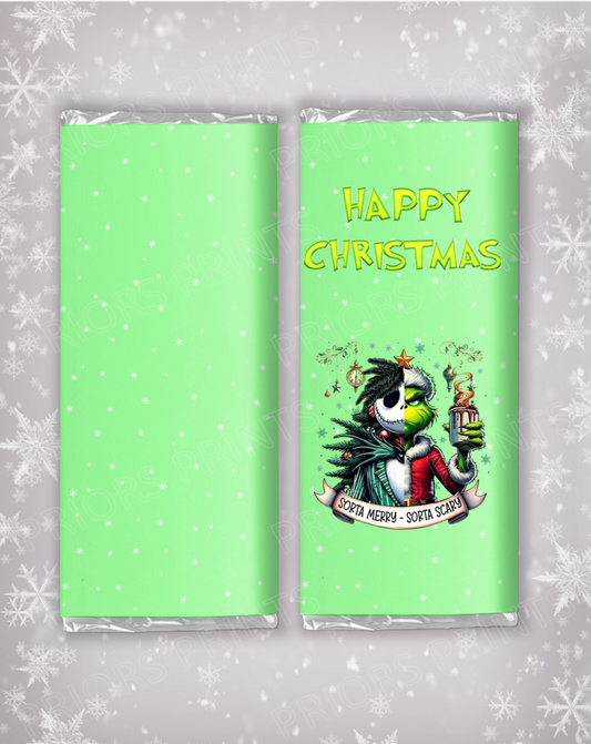 Grinch & Jack Skeleton Chocolate Bar Wrappers