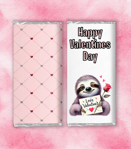 Cute Valentines Animals Chocolate Bar Wrappers