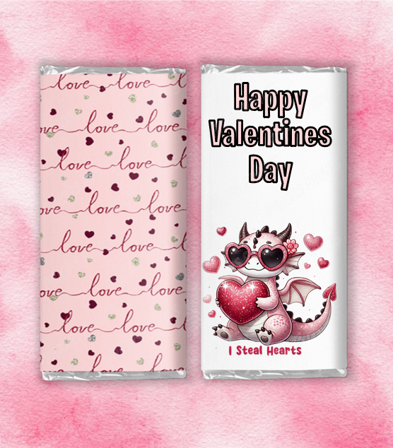 Cute Valentines Animals Chocolate Bar Wrappers