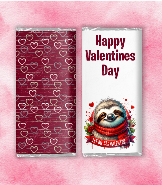 Cute Valentines Animals Chocolate Bar Wrappers