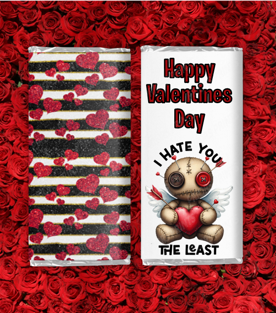 Voodoo Dolls Valentines Chocolate Bar Wrappers