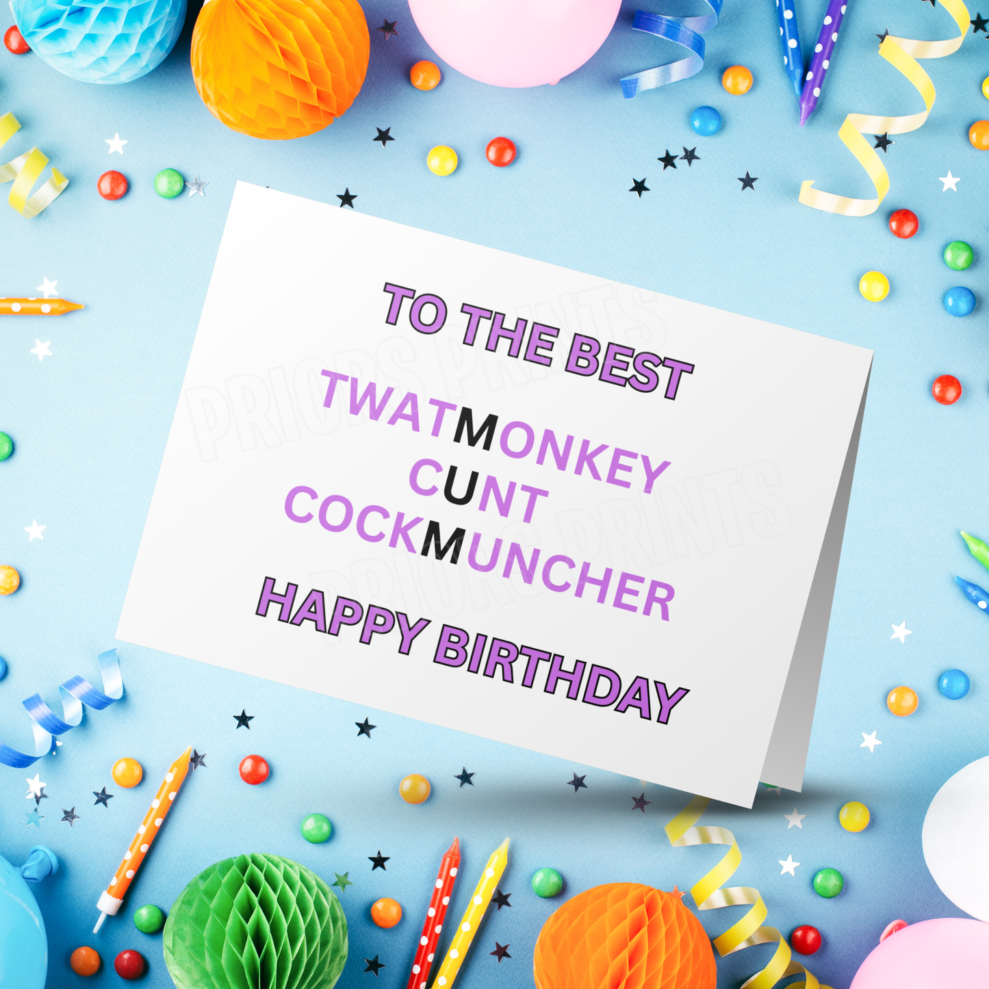 Funny/Offensive Birthday Card with Swear Words for Family Members Mum I Dad I Brother I Sister I Grandad I Daughter I Niece I Son I Nephew